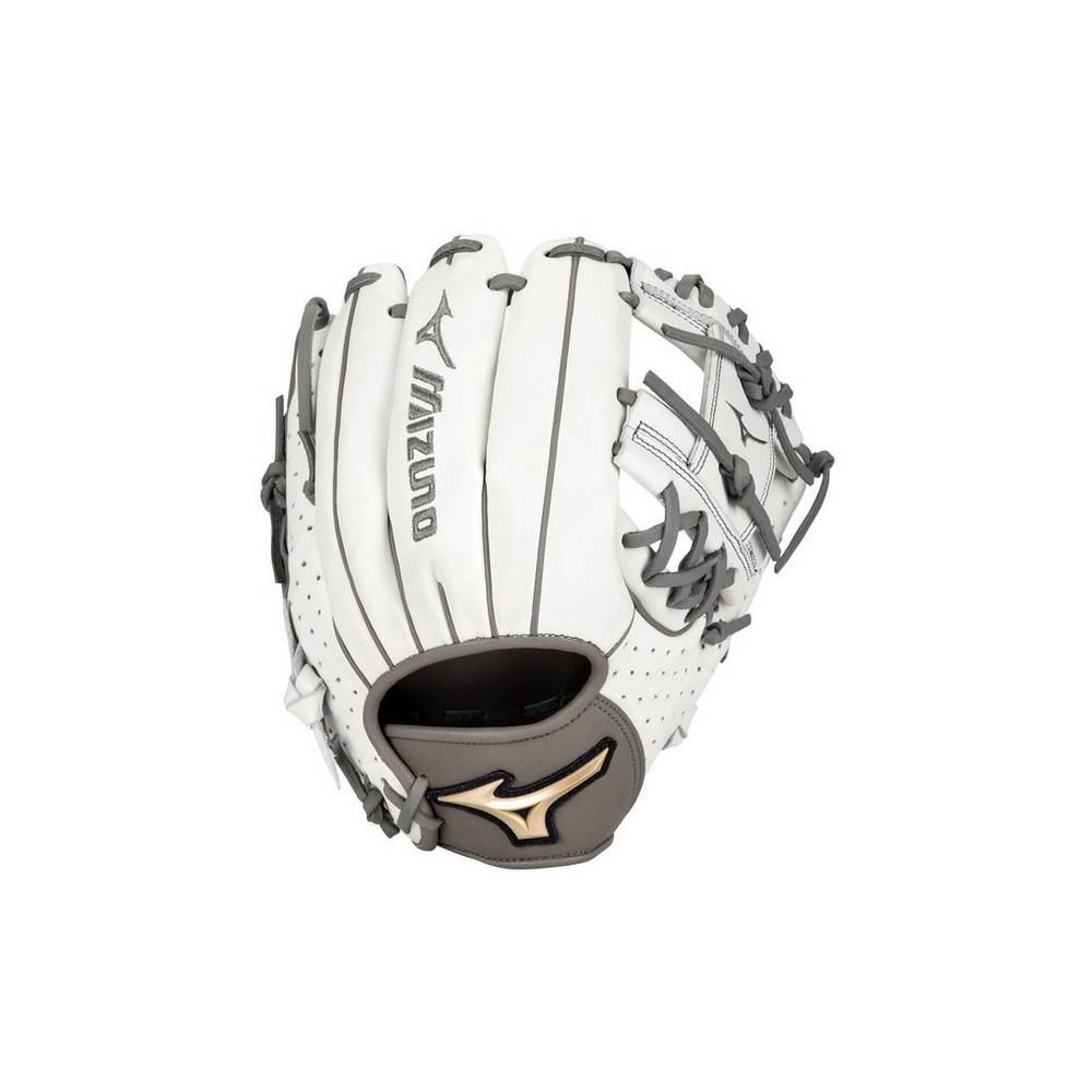 Luva Mizuno Softball Prime Elite Infield Fastpitch 11.5" - Mulher - Branco/Cinzentas - KECIB0936